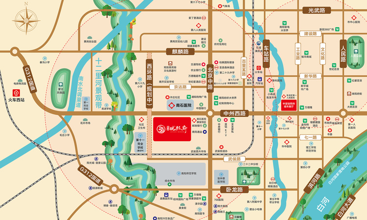 中梁珑熙府交通图