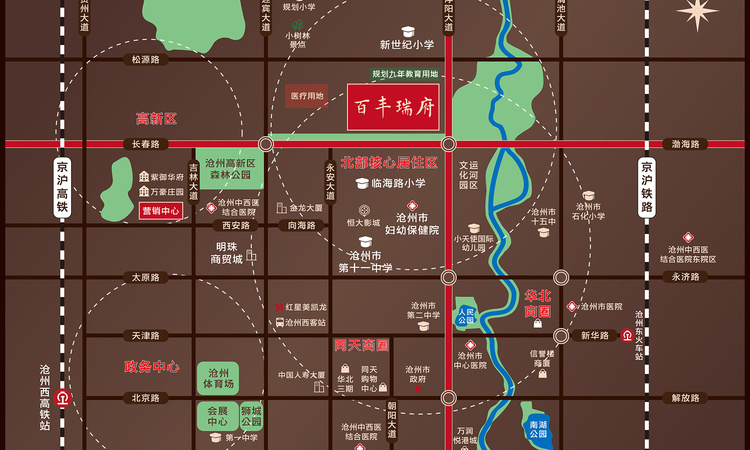 百丰瑞府交通图