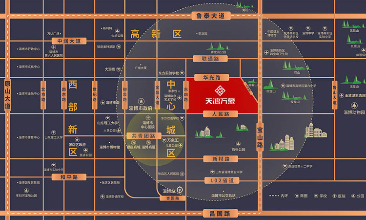 天鸿·万象周边配套图