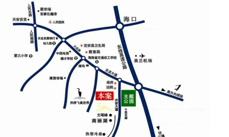 阳光椰风苑交通图