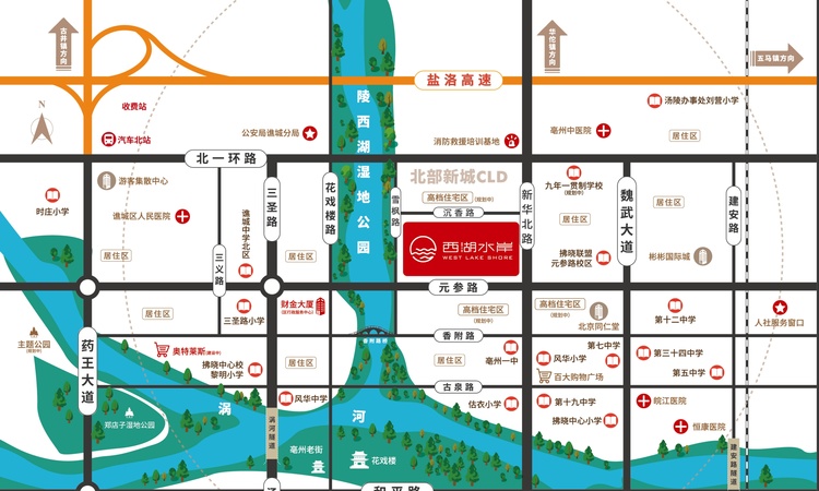 金地中联·西湖水岸交通图