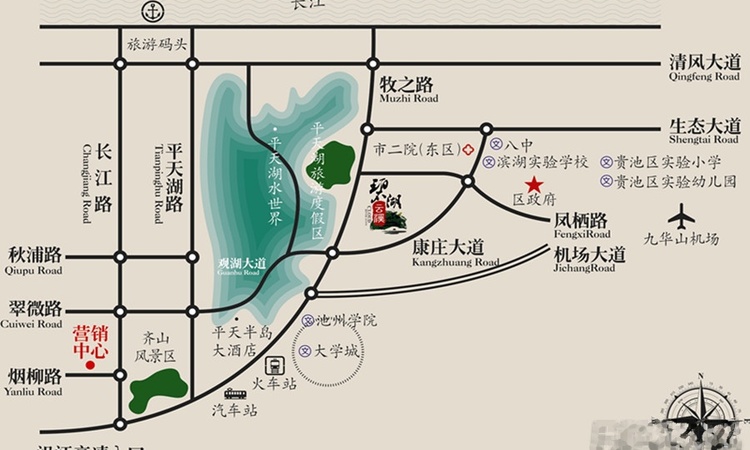 鹏城碧湖云溪交通图