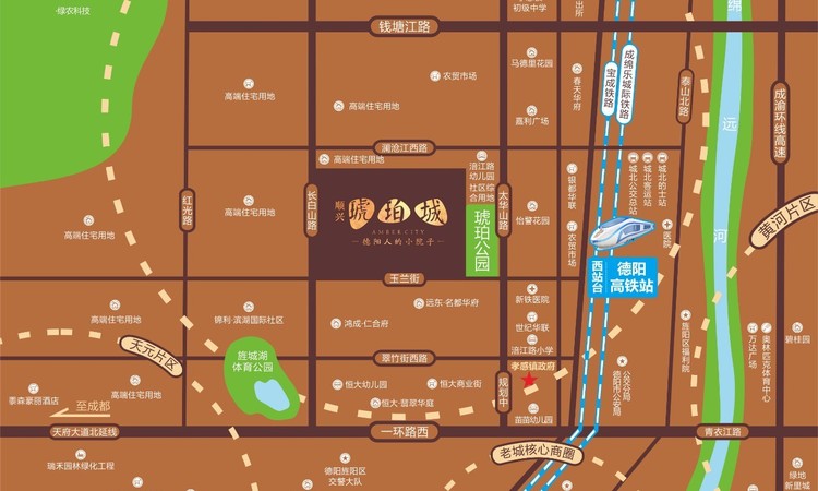 顺兴·琥珀城交通图