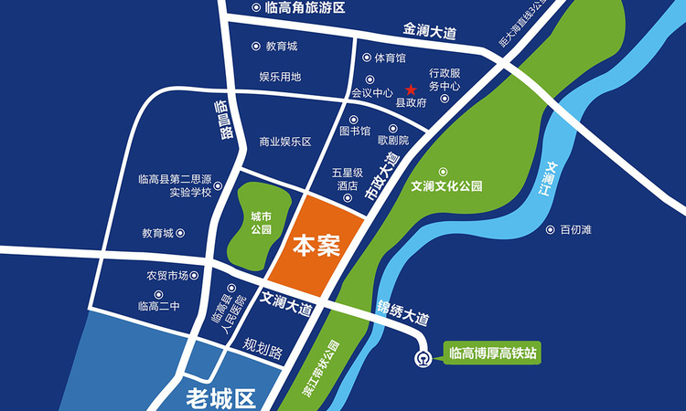 凭海临江双水湾交通图