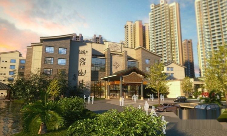 峨眉山月江岸社区周边配套图