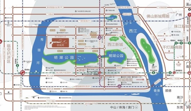 海伦堡·美的·玖悦府交通图