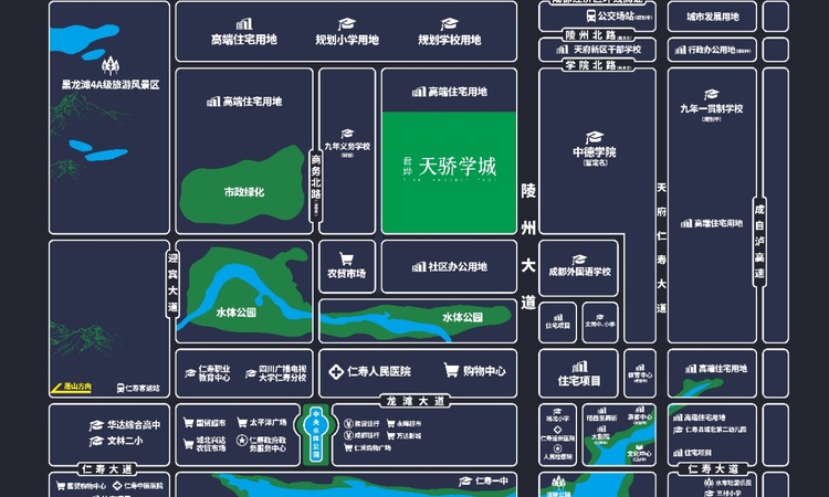 君烨天骄学城交通图