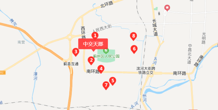 中交天郡交通图