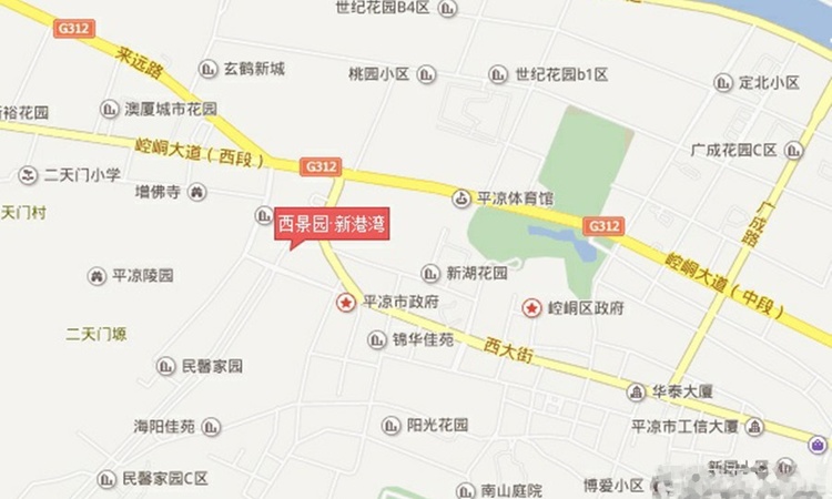 西景园新港湾交通图