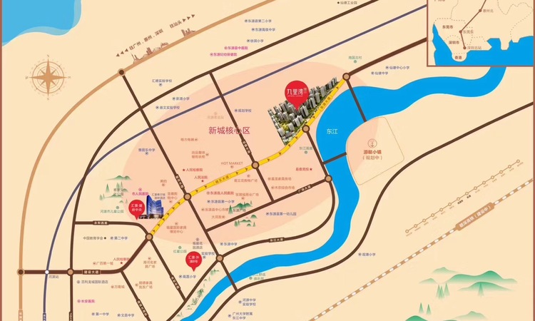 汇景九里湾交通图