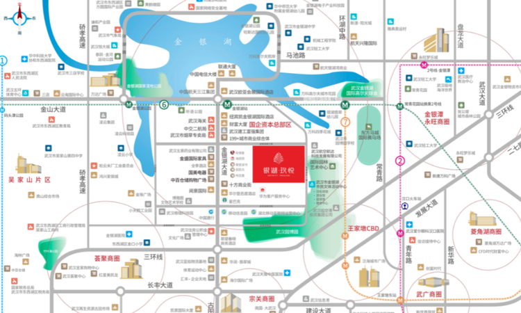 银湖玖悦交通图