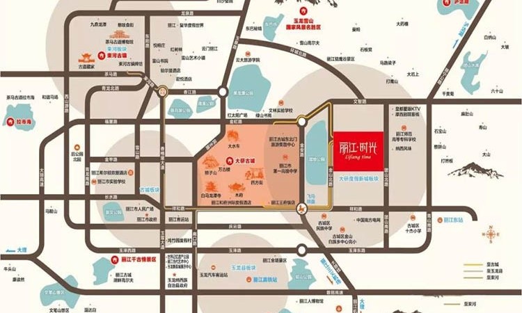 丽江时光交通图