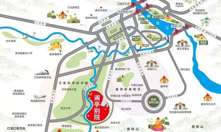 澜亭别院交通图