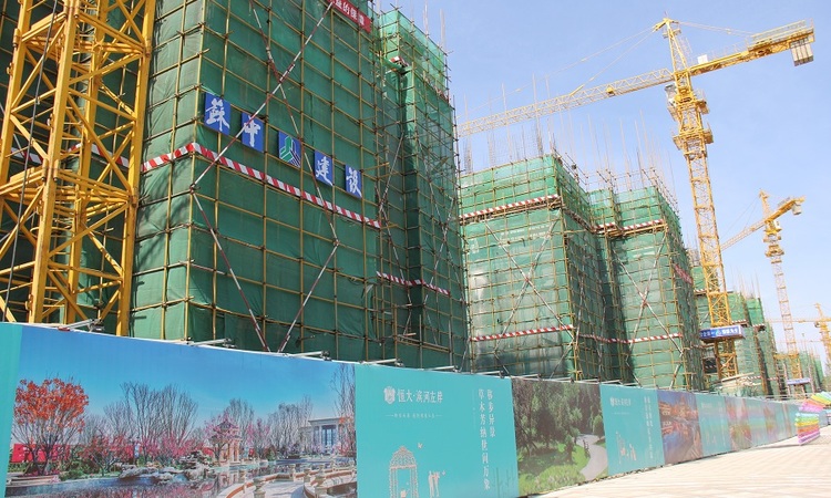 恒大滨河左岸施工进度图