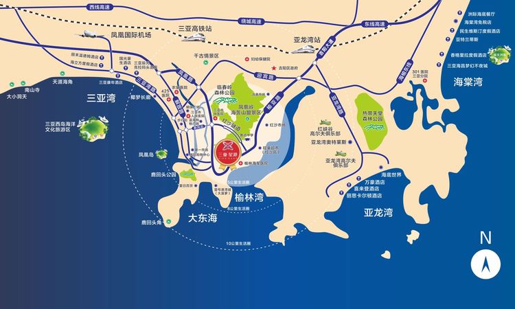 三亚星港 交通图