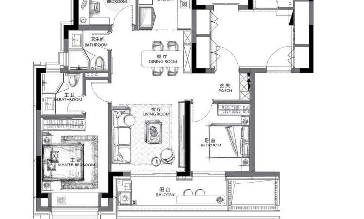 越秀·杨浦天玥楼层平面图