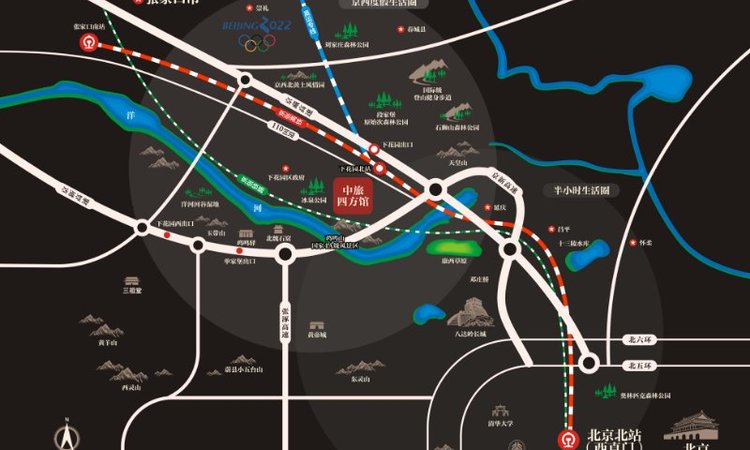 中国四方馆交通图