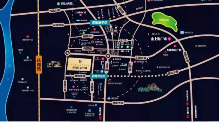 碧桂园时代城交通图