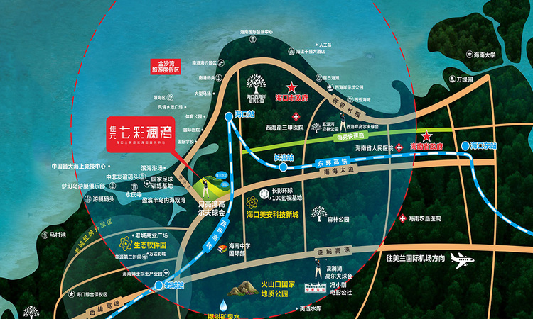 佳元·七彩澜湾交通图