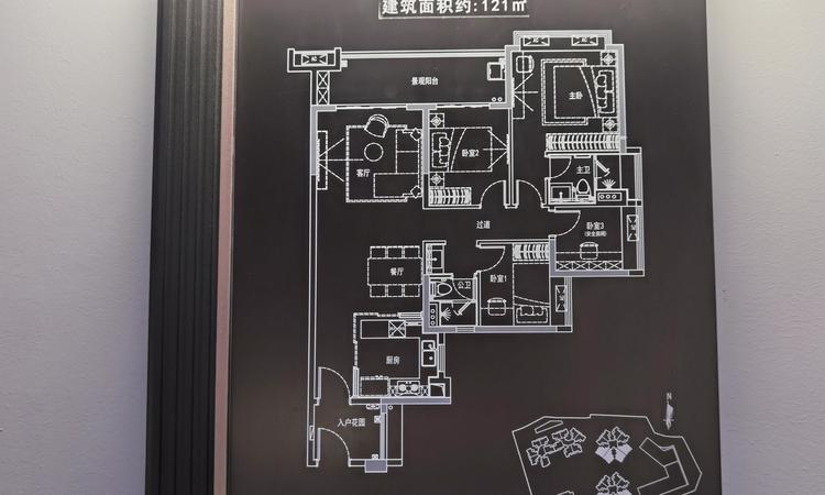 保利越秀天启楼层平面图