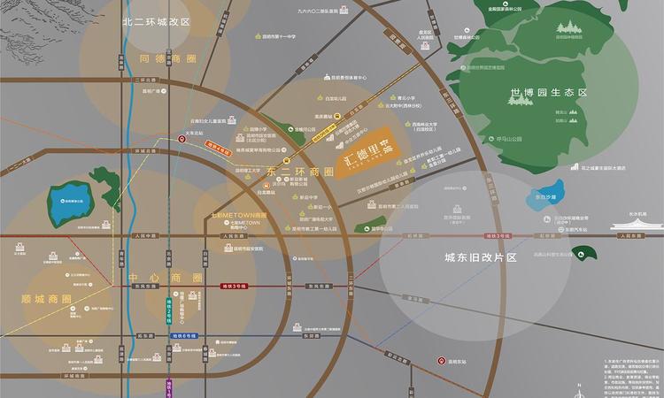 中海汇德里交通图
