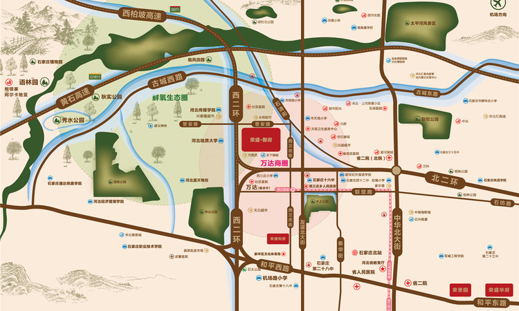荣盛御府上院交通图