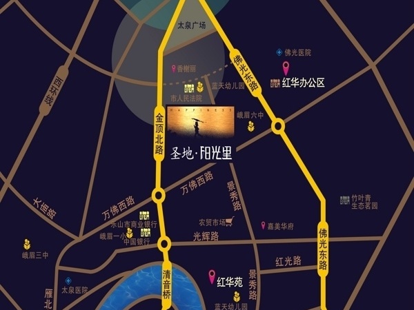 圣地·阳光里交通图