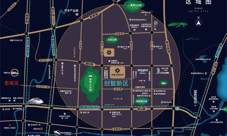 世茂璀璨倾城交通图