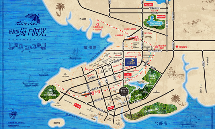 碧桂园海上时光交通图