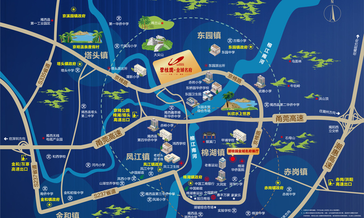 碧桂园金域名府交通图