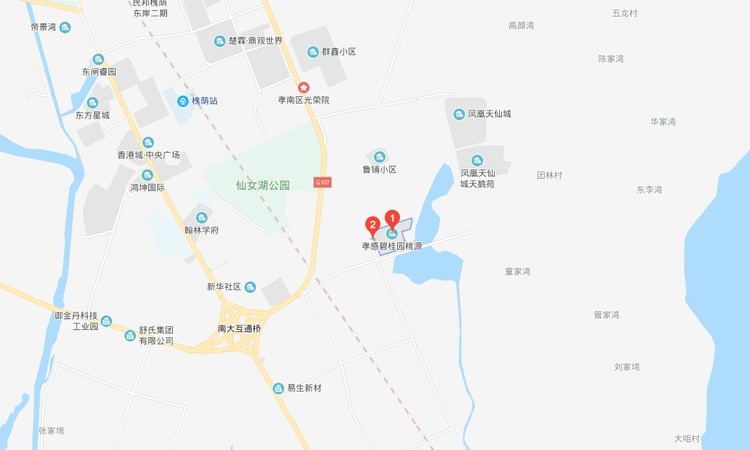 孝感碧桂园桃源交通图