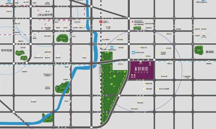 金地世纪城格林郡交通图