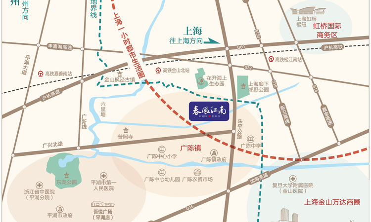 蓝城春风江南交通图