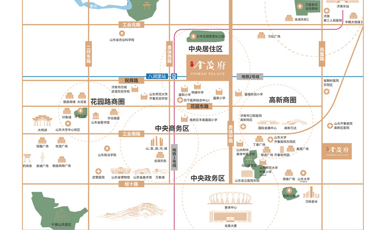 历下金茂府交通图