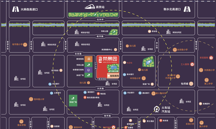 信和·荣景园交通图