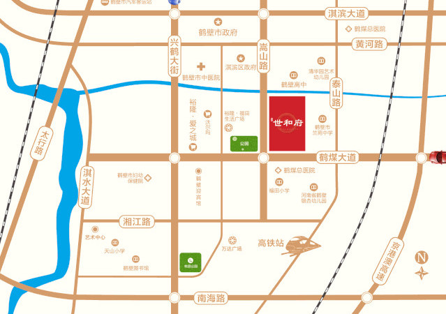 鹤壁建业世和府周边配套图