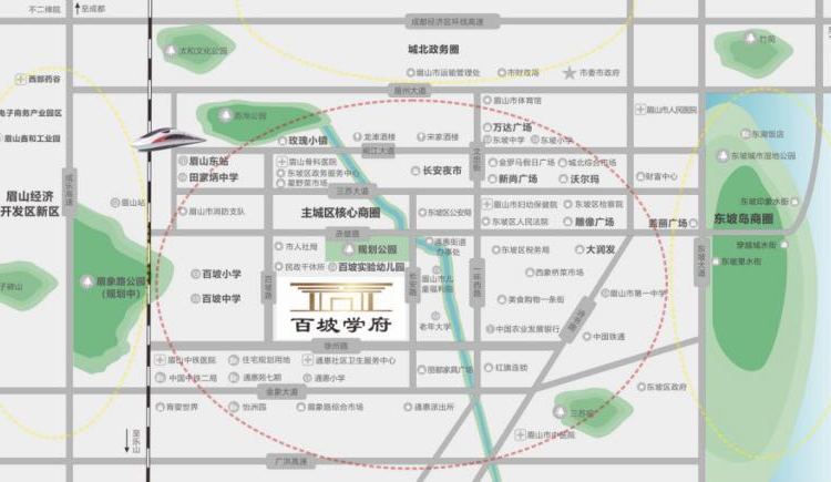 百坡学府交通图