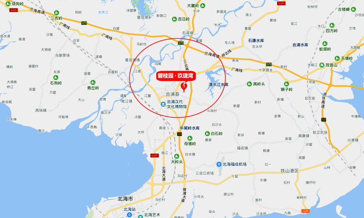 合浦碧桂园玖珑湾交通图