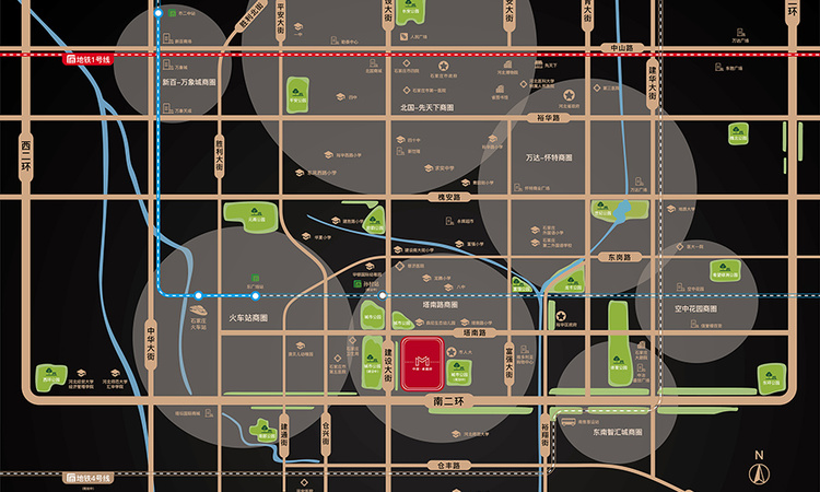 中房卓越府交通图