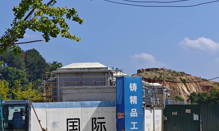 银城青山湖畔施工进度图