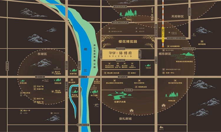 华宇锦绣府交通图