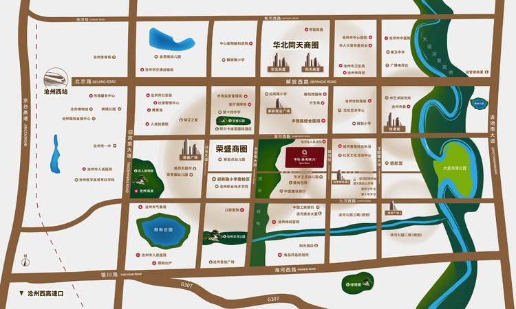 柒里晴川交通图