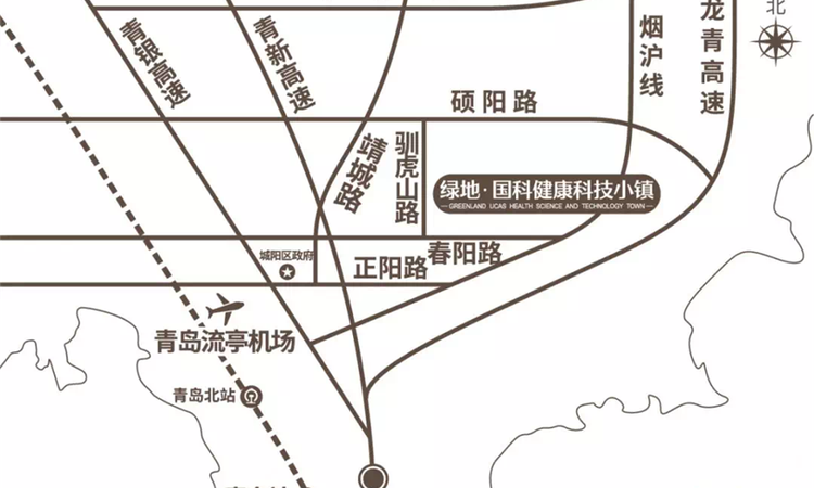 绿地国科健康科技小镇交通图