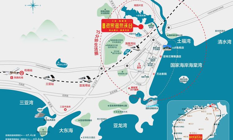 北大荒·海棠温泉溪谷交通图