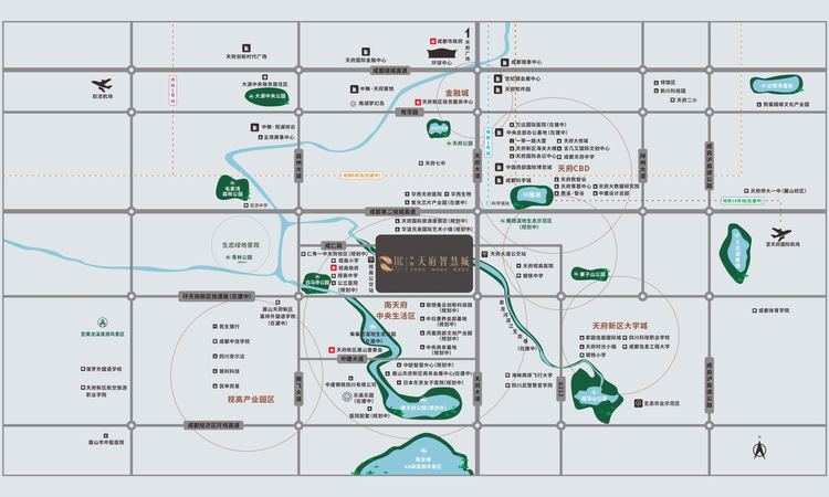  中粮天府智慧城交通图