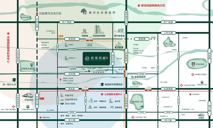 地平西棠观樾交通图
