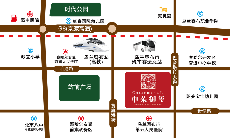中朵御玺交通图