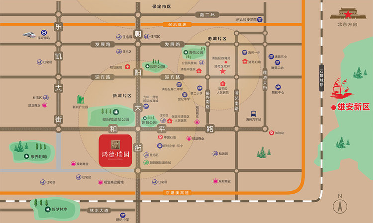 鸿德瑞园交通图