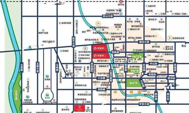 镇平建业城交通图