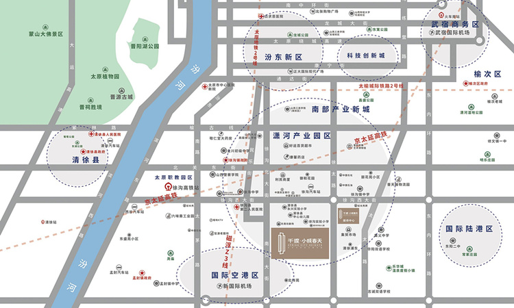 千渡小城春天交通图